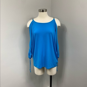 Michael Kors Blue Cold‎ Shoulder Blouse